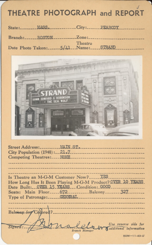 MGM Report on Strand